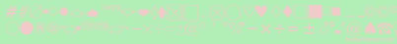 Eisagonewsssk Font – Pink Fonts on Green Background