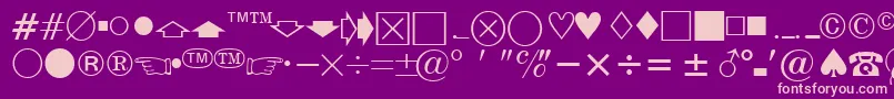 Eisagonewsssk Font – Pink Fonts on Purple Background