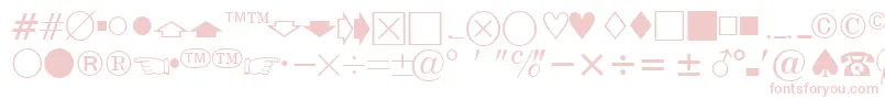 Eisagonewsssk-Schriftart – Rosa Schriften auf weißem Hintergrund