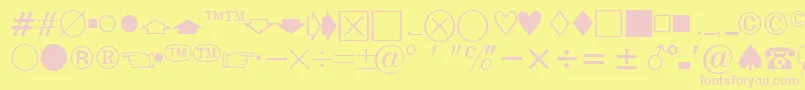 Eisagonewsssk Font – Pink Fonts on Yellow Background