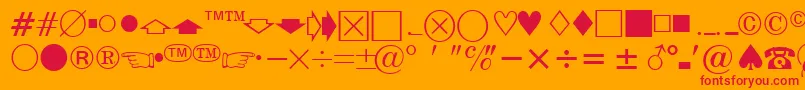 fuente Eisagonewsssk – Fuentes Rojas Sobre Fondo Naranja