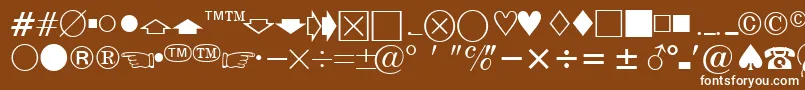 フォントEisagonewsssk – 茶色の背景に白い文字