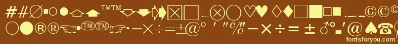 Eisagonewsssk Font – Yellow Fonts on Brown Background