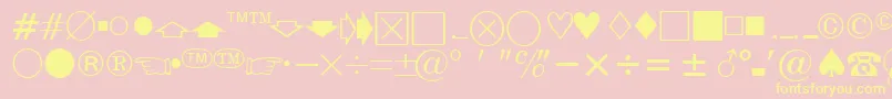 Eisagonewsssk Font – Yellow Fonts on Pink Background