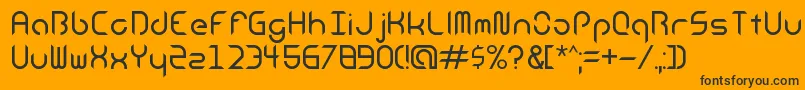 AndroidInsomniaRegular Font – Black Fonts on Orange Background