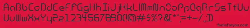 AndroidInsomniaRegular Font – Black Fonts on Red Background