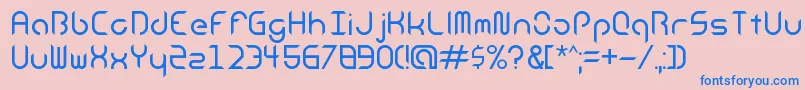 AndroidInsomniaRegular Font – Blue Fonts on Pink Background
