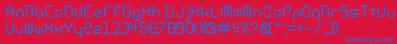 AndroidInsomniaRegular Font – Blue Fonts on Red Background