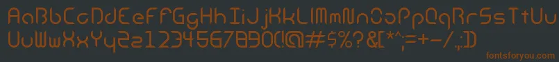 AndroidInsomniaRegular Font – Brown Fonts on Black Background