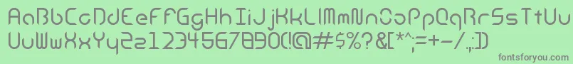 Czcionka AndroidInsomniaRegular – szare czcionki na zielonym tle