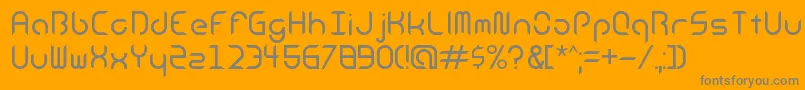 Fonte AndroidInsomniaRegular – fontes cinzas em um fundo laranja