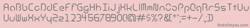 Więcej informacji o czcionce AndroidInsomniaRegular Czcionka AndroidInsomniaRegular – szare czcionki na różowym tle