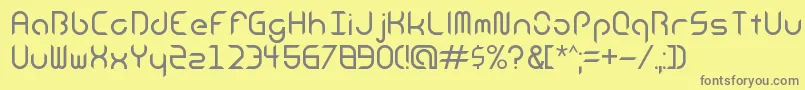 Czcionka AndroidInsomniaRegular – szare czcionki na żółtym tle