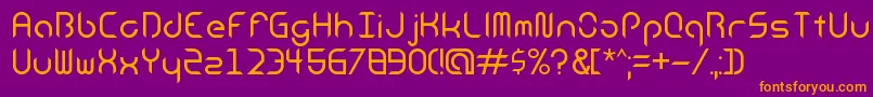 AndroidInsomniaRegular Font – Orange Fonts on Purple Background