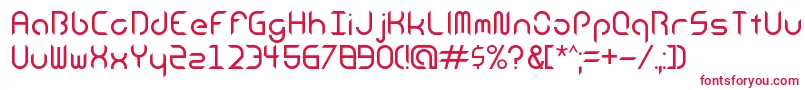 フォントAndroidInsomniaRegular – 白い背景に赤い文字