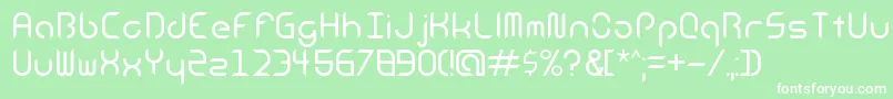 AndroidInsomniaRegular Font – White Fonts on Green Background