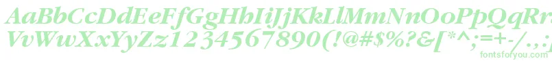 GaramondgttBolditalic Font – Green Fonts on White Background