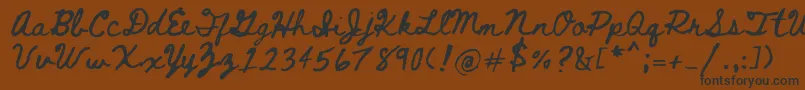 フォントBethellen – 黒い文字が茶色の背景にあります