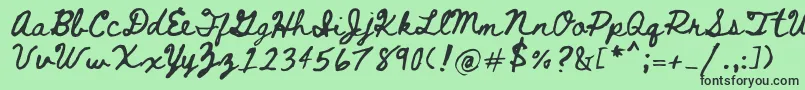 Bethellen Font – Black Fonts on Green Background