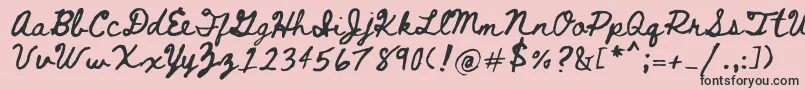 Bethellen Font – Black Fonts on Pink Background