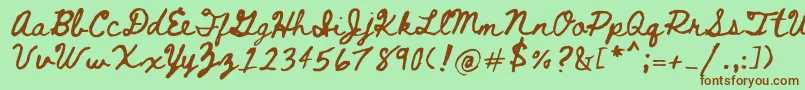 Bethellen Font – Brown Fonts on Green Background