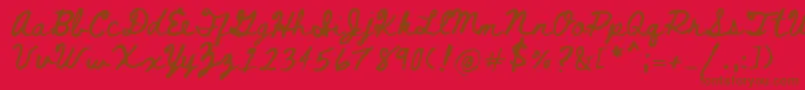Bethellen Font – Brown Fonts on Red Background