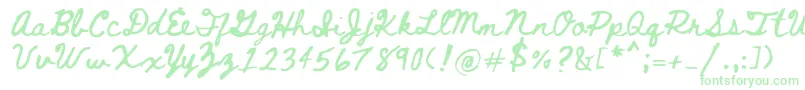 Bethellen Font – Green Fonts on White Background