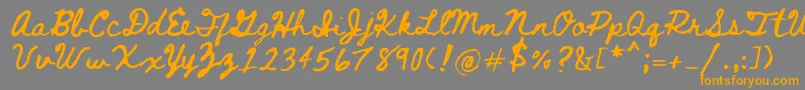 Bethellen Font – Orange Fonts on Gray Background