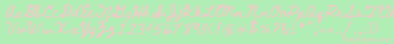 Bethellen Font – Pink Fonts on Green Background