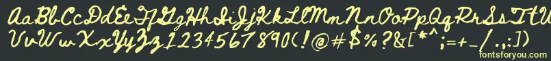 Bethellen Font – Yellow Fonts on Black Background