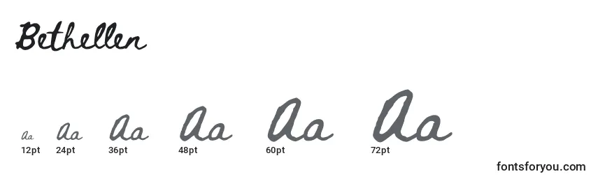 Bethellen Font Sizes