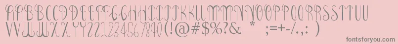 BonneyLass Font – Gray Fonts on Pink Background