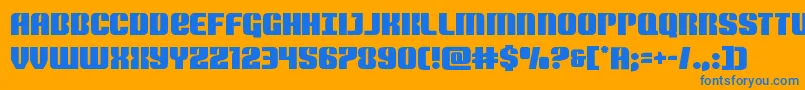 フォントNightwraith – オレンジの背景に青い文字