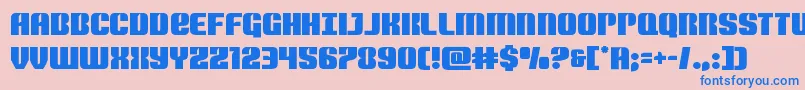 フォントNightwraith – ピンクの背景に青い文字