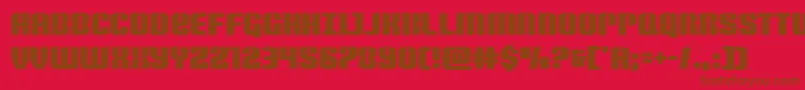 フォントNightwraith – 赤い背景に茶色の文字