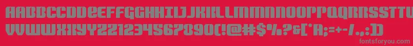 Nightwraith-fontti – harmaat kirjasimet punaisella taustalla