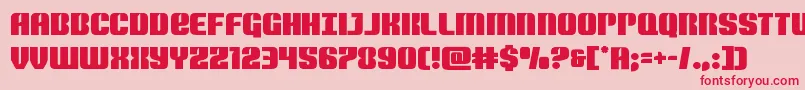 フォントNightwraith – ピンクの背景に赤い文字