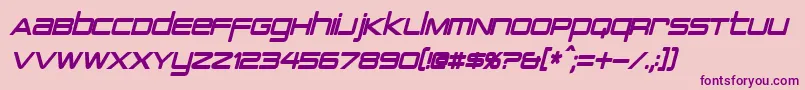 PcapTerminalCondensedBoldItalic Font – Purple Fonts on Pink Background