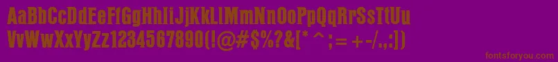 PffusionheavyRegular Font – Brown Fonts on Purple Background