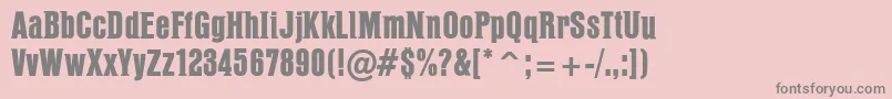PffusionheavyRegular Font – Gray Fonts on Pink Background