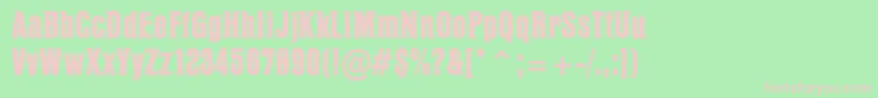 PffusionheavyRegular Font – Pink Fonts on Green Background