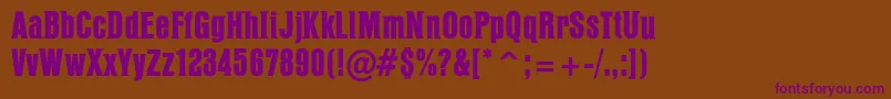 PffusionheavyRegular Font – Purple Fonts on Brown Background