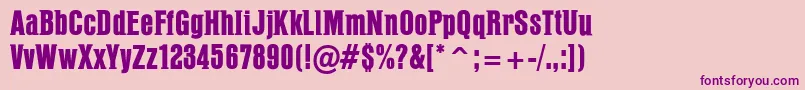 PffusionheavyRegular Font – Purple Fonts on Pink Background