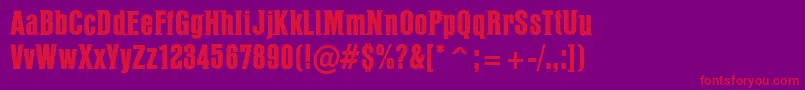 PffusionheavyRegular Font – Red Fonts on Purple Background