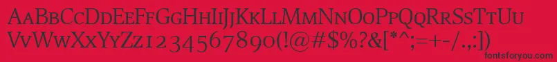 DevinSmallcaps Font – Black Fonts on Red Background