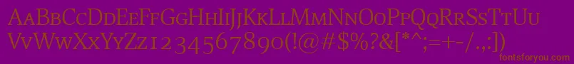 DevinSmallcaps Font – Brown Fonts on Purple Background