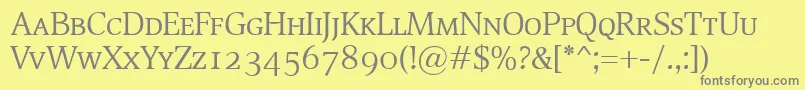 DevinSmallcaps Font – Gray Fonts on Yellow Background