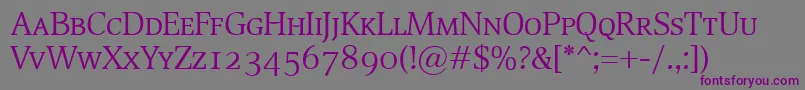 DevinSmallcaps Font – Purple Fonts on Gray Background