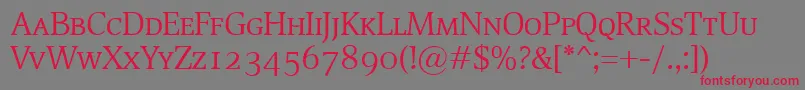 DevinSmallcaps Font – Red Fonts on Gray Background