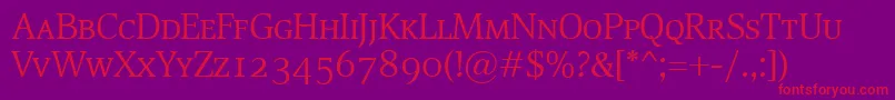 DevinSmallcaps Font – Red Fonts on Purple Background